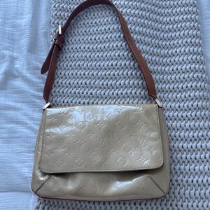 Louis Vuitton Beige and Brown Shoulder Bag Vintage